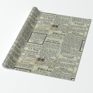 Papel De Regalo Papel alemán del regalo del periódico del vintage