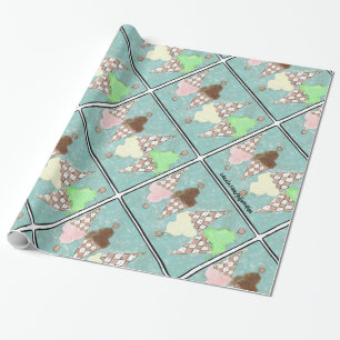 Papel De Regalo ¡Papel de embalaje del helado del cielo de