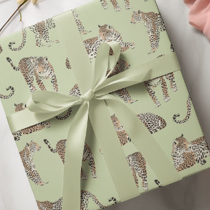 Papel De Regalo "Papel de relleno de leopardo de la jungla   Impre