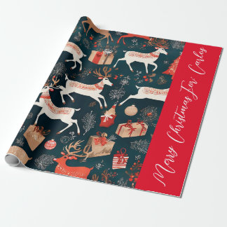 Papel De Regalo Papel regalo navideño personalizado