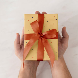 Papel De Regalo paper con puntos sobre fondo naranja
