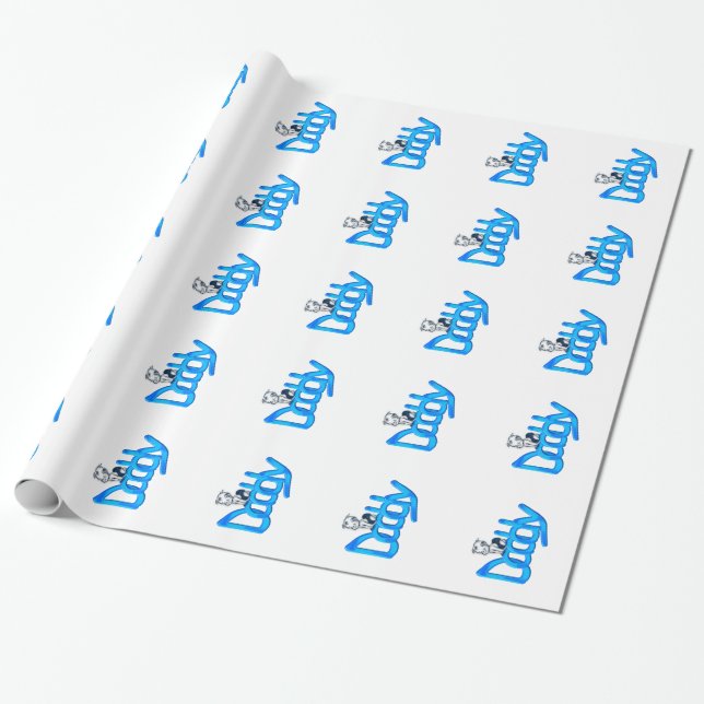 Papel De Regalo Papi Azul Bebé (Desenrollado)