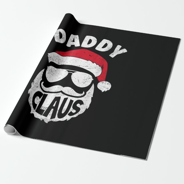 Papel De Regalo Papi Claus Santa Claus Navidades graciosos coincid (Desenrollado)