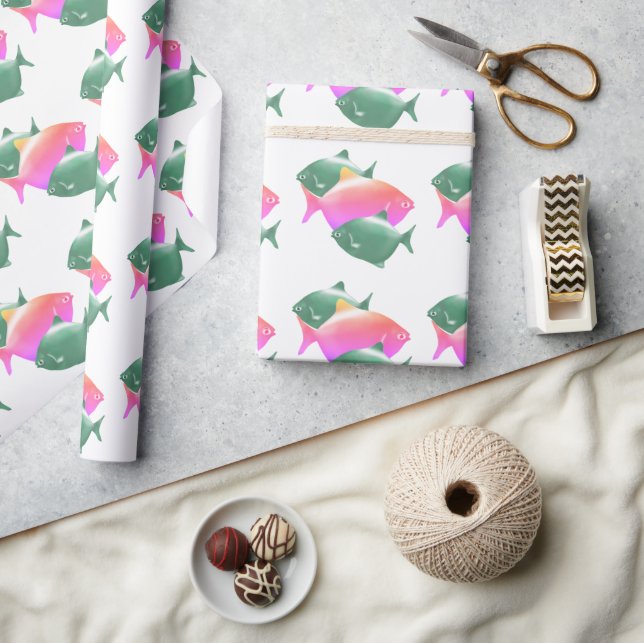 Papel De Regalo papier cadeau avec motif poisson  (Artesanía)