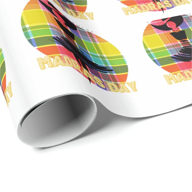Papel De Regalo Papier cadeau Madras day  (Esquina del rollo)