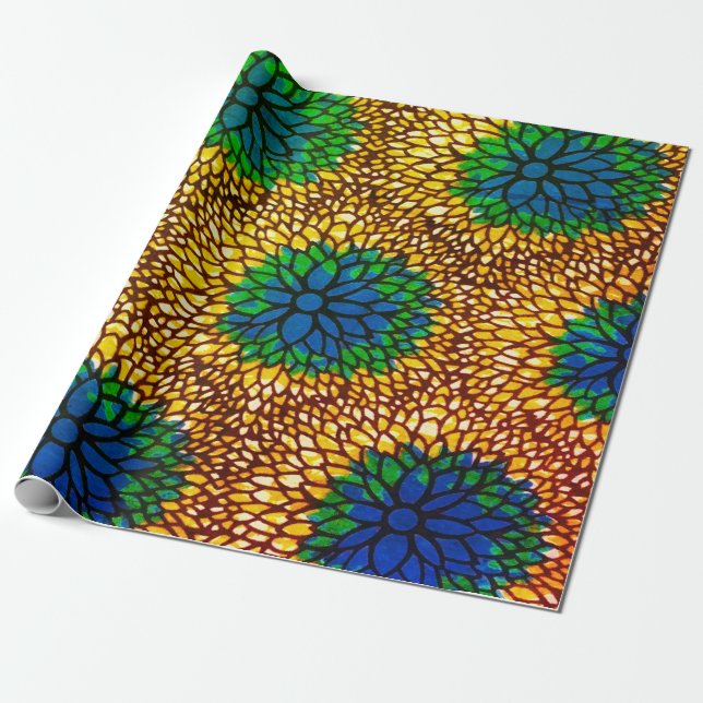 Papel De Regalo Papier cadeau Wax Africain (Desenrollado)