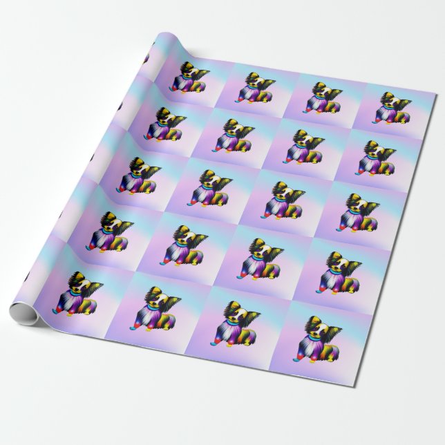 Papel De Regalo Papillion Pop Art Pastel (Desenrollado)