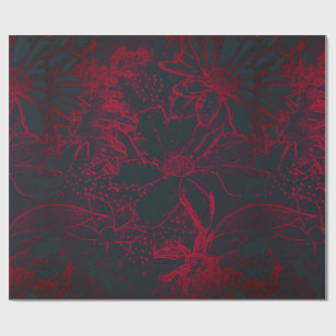 Papel De Regalo Paquete floral blanco transparente - ilusión