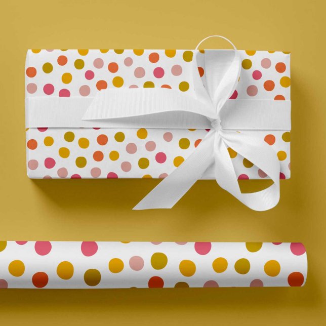 Papel De Regalo Paquetes de polka amarillos, rosados y verdes envu (Subido por el creador)