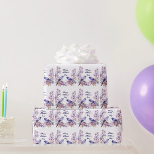 Papel De Regalo Par de Bluebirds del Día de la Madre