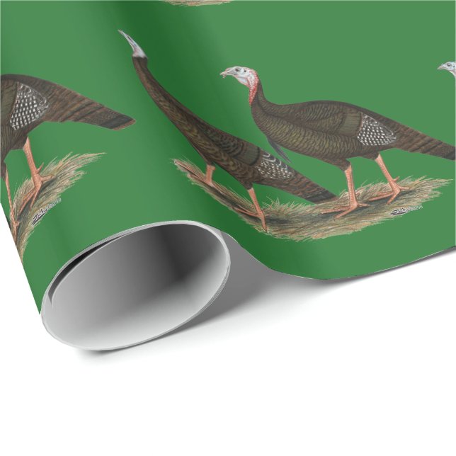 Papel De Regalo Par salvaje del este de los pavos (Esquina del rollo)