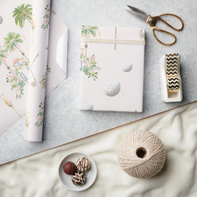 Papel De Regalo Par-Tee en Palm Springs | Golf Bachelorette (Artesanía)