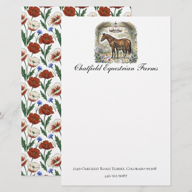 Papel de regalo para amantes de caballos   (Anverso / Reverso)
