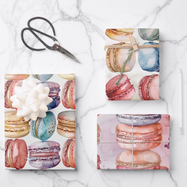 Papel de Regalo para Amantes de Macarons (Anverso)