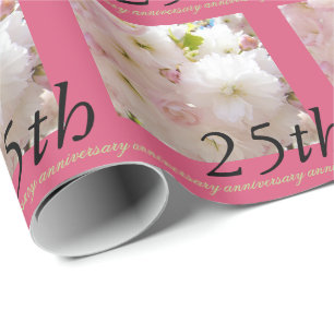 Papel de regalo para aniversario de bodas Flores 2