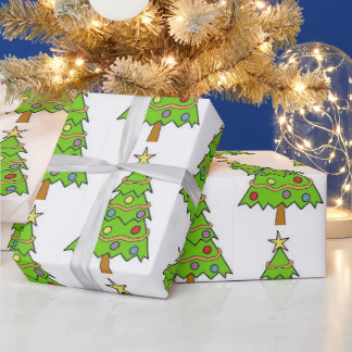Papel de Regalo para Árbol de Navidad Verde Colori