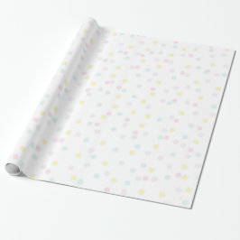 Papel de regalo para baby shower con confeti