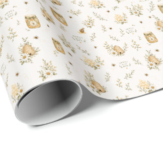Papel de regalo para baby shower de abeja, Dulce c