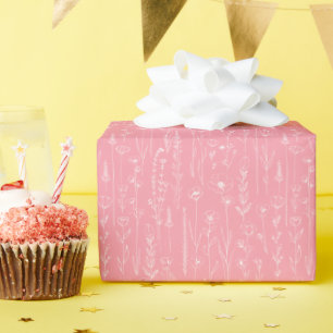Papel de regalo para baby shower de flores silvest
