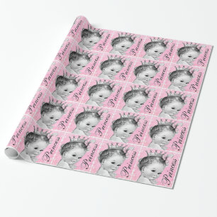 Papel de regalo para baby shower de la princesa ro