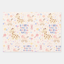 Papel de Regalo para Baby Shower de Little One
