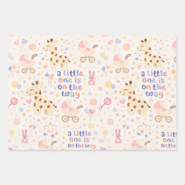 Papel de Regalo para Baby Shower de Little One (Anverso)