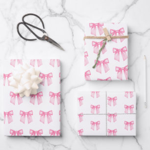 Papel de Regalo para Baby Shower de Niña con Lazo 