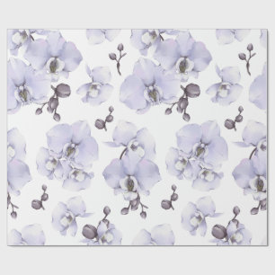 Papel de regalo para baby shower de orquídea lavan