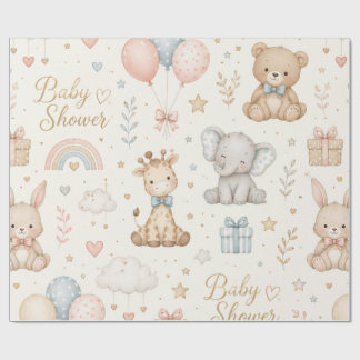 Papel de regalo para baby shower Elegante regalo d