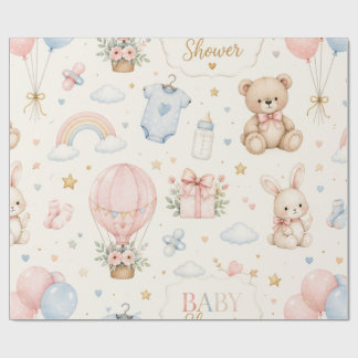Papel de regalo para baby shower Elegante regalo d