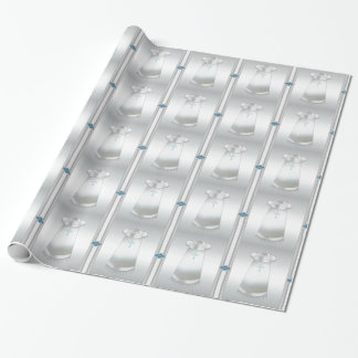 Papel de regalo para bautizo de niños