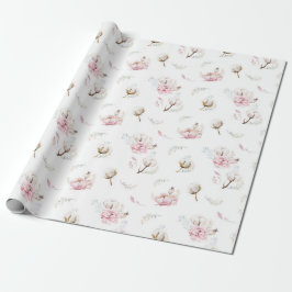 Papel de regalo para bebé con acuarela moderna