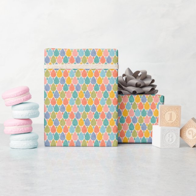 Papel de regalo para bebé y niños al estilo retro. (Baby Shower)