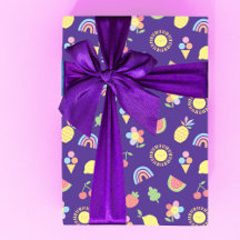 Papel de regalo para cumpleaños de niños, diversió