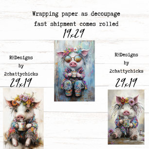Papel de Regalo para Decoupage Fiesta de Té de los