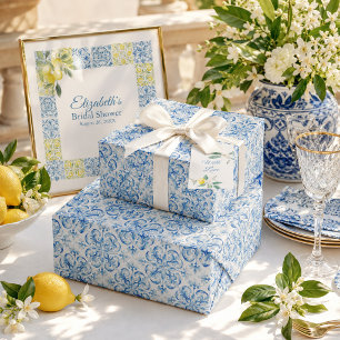 Papel de regalo para Despedida de Soltera con Azul