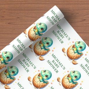 Papel de Regalo para Ducha de Sweet Baby Dino Romp