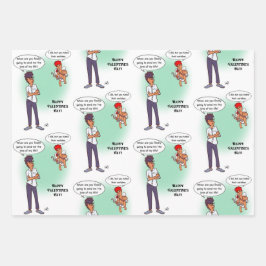 Papel de regalo para el Día de San Valentín en for