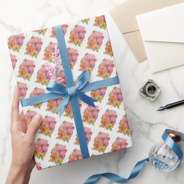 Papel de Regalo para Envolver - Flores Pastel (Regalar)