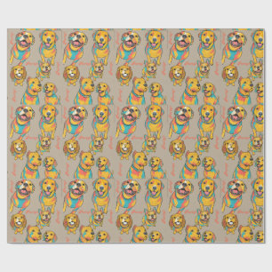 Papel de Regalo para Fiesta de Cachorros   Papel d