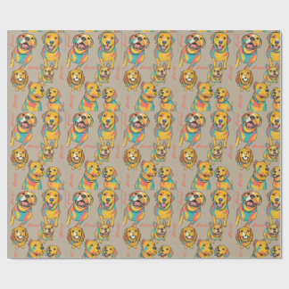 Papel de Regalo para Fiesta de Cachorros | Papel d