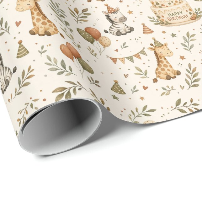 Papel de regalo para fiesta de cumpleaños de anima (Esquina del rollo)