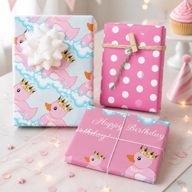 Papel de regalo para fiesta de cumpleaños de Pato  (Subido por el creador)