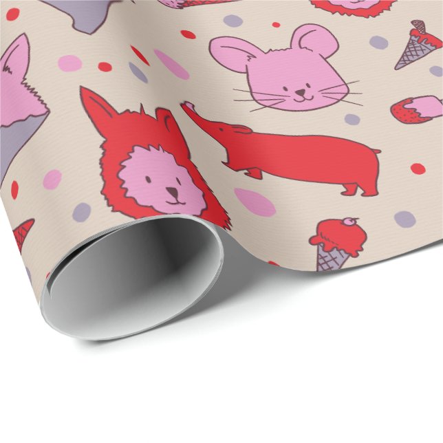 Papel de regalo para fiestas Scoops & Snoots  (Esquina del rollo)