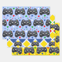 Papel de regalo para jugadores en hojas