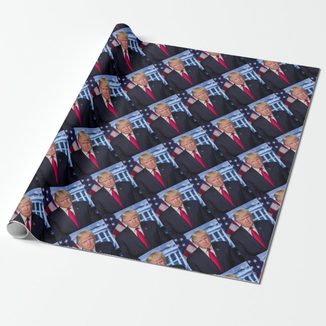 Papel De Regalo Para las fans de presidente Donald Trump (Desenrollado)