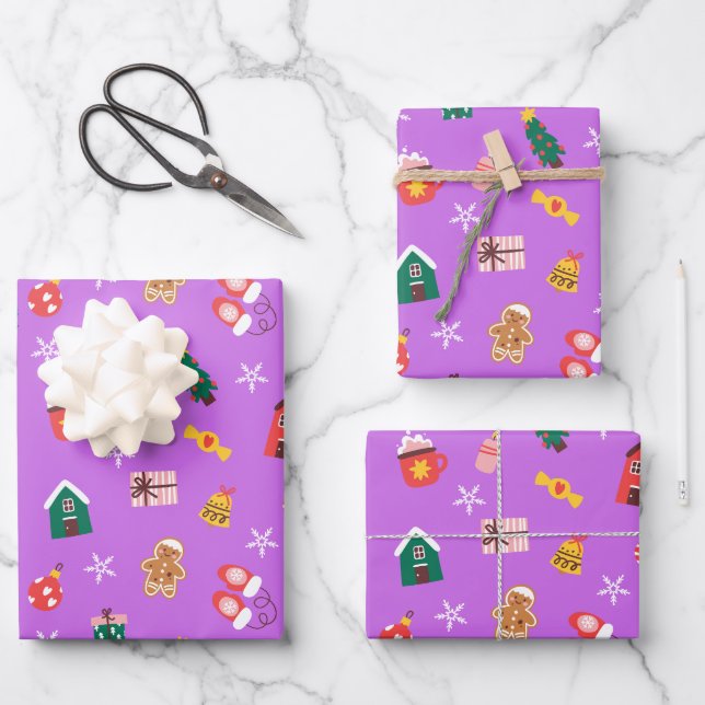 Papel de regalo para los navidades Papel de regalo (Anverso)