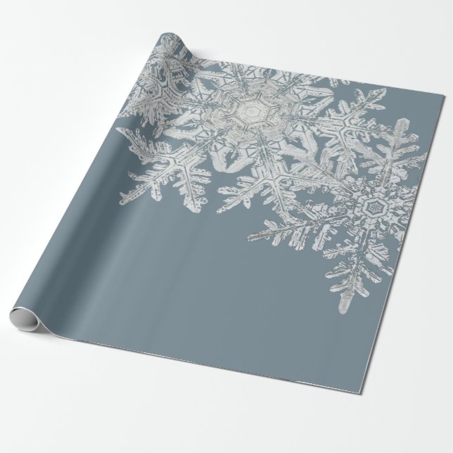 PAPEL DE REGALO PARA navidades BENTLEY SNOWFLAKES (Desenrollado)