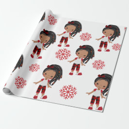Papel de regalo para Navidades Chicas afroamerican