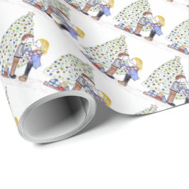 Papel de regalo para Navidades de familia de Lizzy